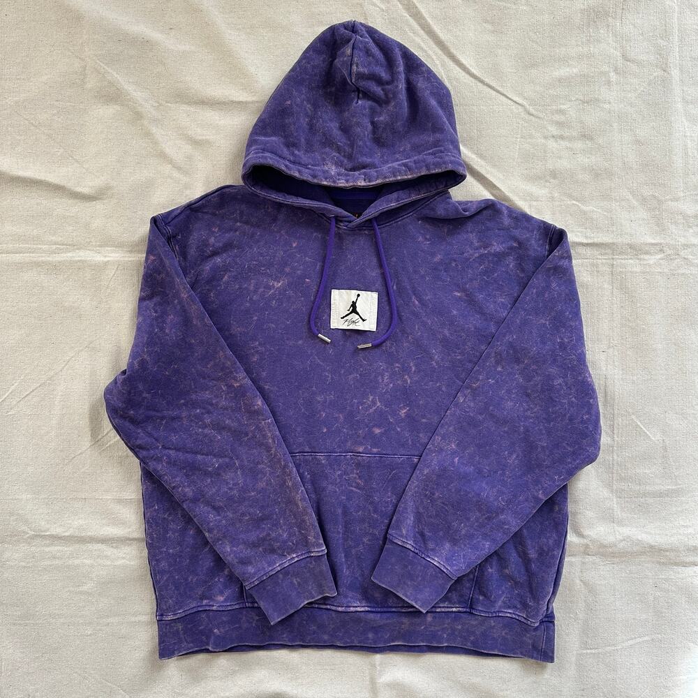 Nike Air Jordan Flight Acid Wash Purple Men's XL Hoodie Hooded Sweatshirt
